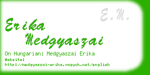 erika medgyaszai business card